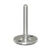 PIEDINO INOX Ø 80 + FORI M 16X100 GOMMA IMP - COD 15204/G