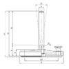 PIEDE Ø 80 INOX M 16X75 MP+FORI ANT - COD. 15203/G - immagine 4