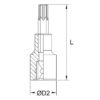 FERVI BUSSOLE CON INSERTO TORX CORTO - immagine 2