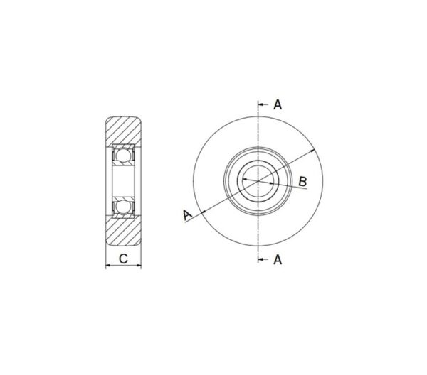 CUSCINETTO RICOPERTO IN NYLON - COD. 3992.1 - immagine 2