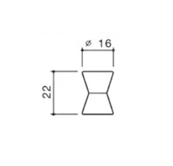 POMOLO Ø 16 A. 304 - Forma conica a specchio - immagine 2